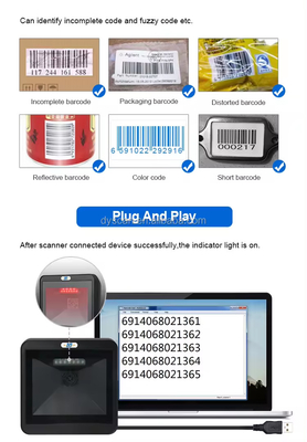 یک میلیون پیکسل اسکنر بارکد دسکتاپ با سرعت بالا 2D Barcode Reader DP8550