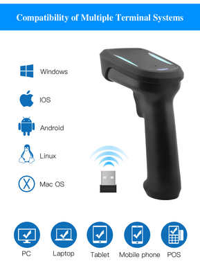 اسکنر بارکد دو بعدی دستی کابل USB سیم کشی شده با وضوح 640x480 ضد ریزش