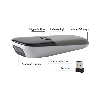 اسکنر بارکد کوچک قابل حمل بی سیم 2d بلوتوث بارکد خوان DI9120-2D