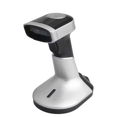 اسکنر بارکد دستی کد 1D Qr با ایستگاه شارژ USB بی سیم Bluetooth Barcode Reader