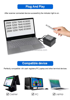 میز اسکن بالا خواننده بارکد نصب شده 2D NFC USB RS232 اسکنر دوربین CMOS جاسازی شده ماژول اسکنر بارکد